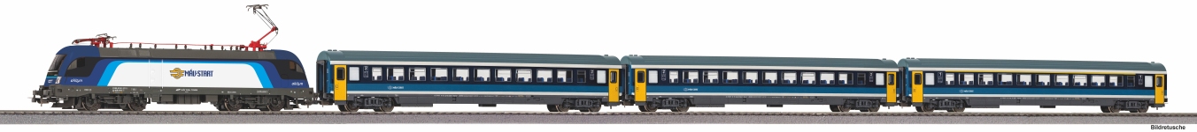 PIKO 57037 - H0 - Start-Set Personenzug E-Lok Taurus, MÁV, Ep. V